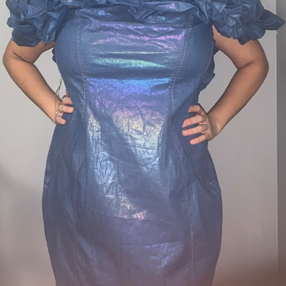 Fashion Nova Feeling Just Right Mini Dress - Blue - 1X - Picture 5 of 6